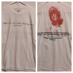 Dominic Fike 2024 Summer Tour T-Shirt Medium Festival Merch White Tee